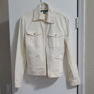 Lauren Ralph Lauren Cream Jean Jacket